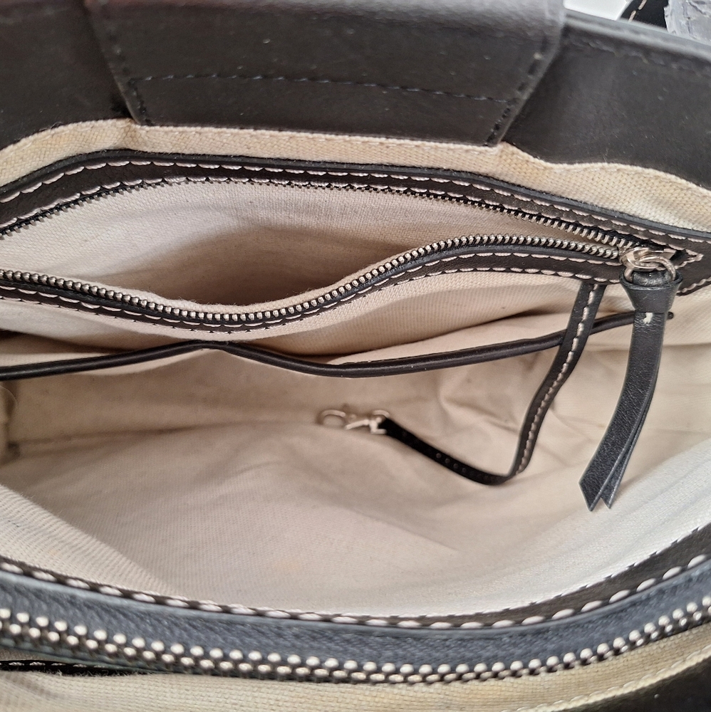 Michael Kors Leather Laptop Bag Work Tote Shoulder Structured Corpcore Black - Picture 8 of 14